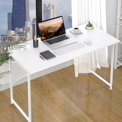 Modern Simple Style Desk For Home Office, Study Student Writing Desk, Vintage Wooden Desk, Brown, 47 Inch-LITE