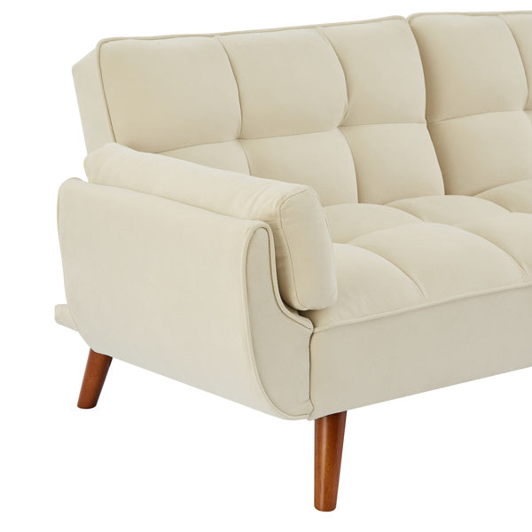 Newly Designed Linen Sofa Furniture With Adjustable Backrest And Easy Assembly Lounge Chair - Beige Color