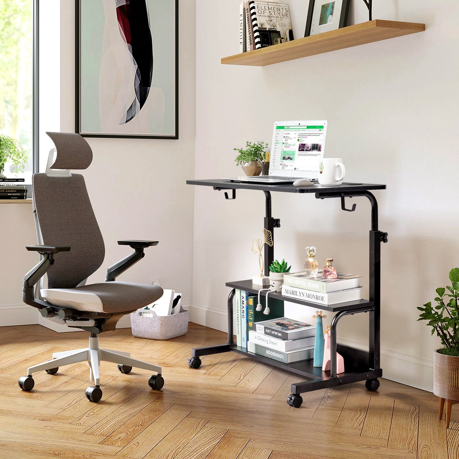 80x40x104cm, Liftable, Computer Desk