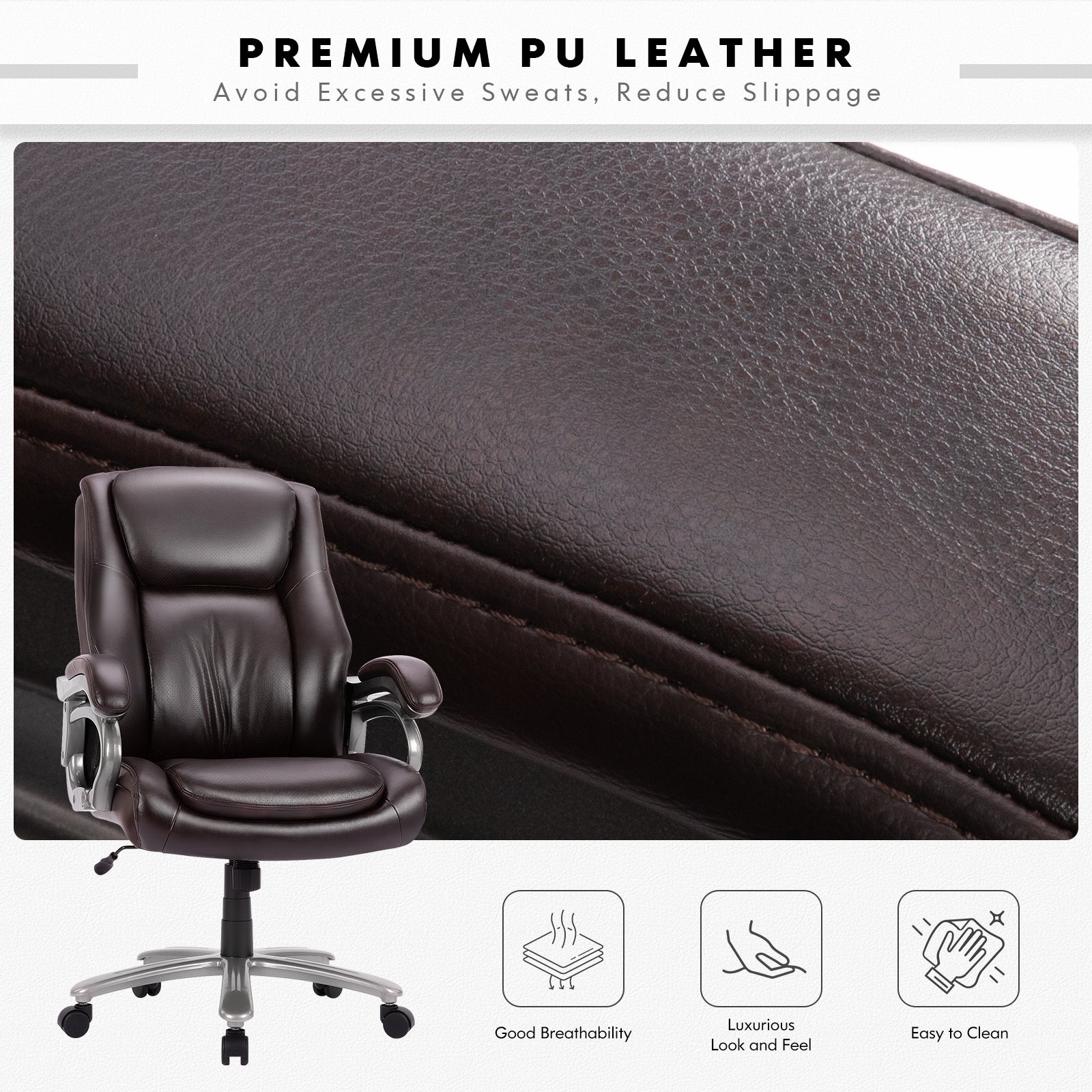 High Backrest Leather Computer Office Chair