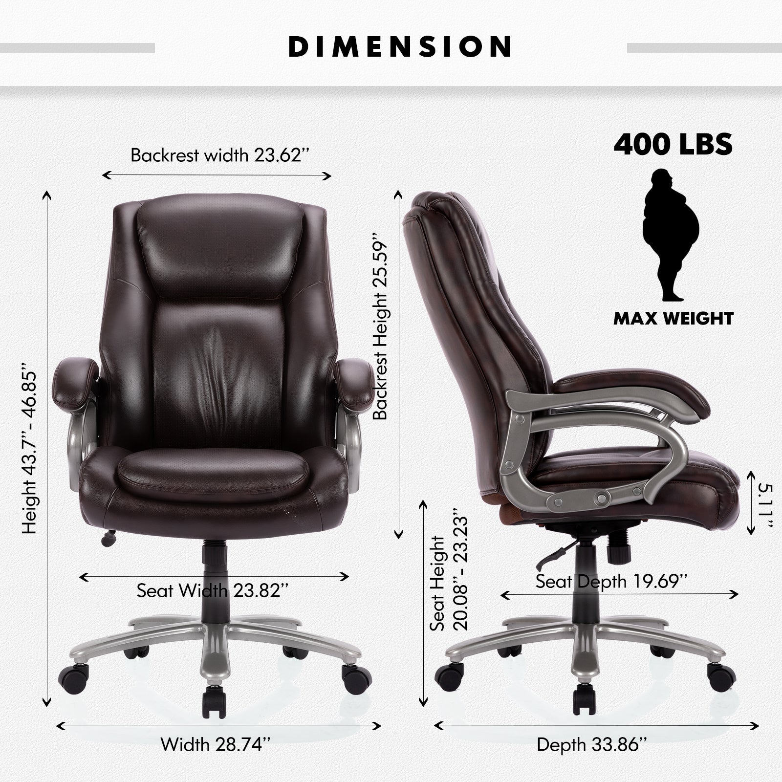 High Backrest Leather Computer Office Chair