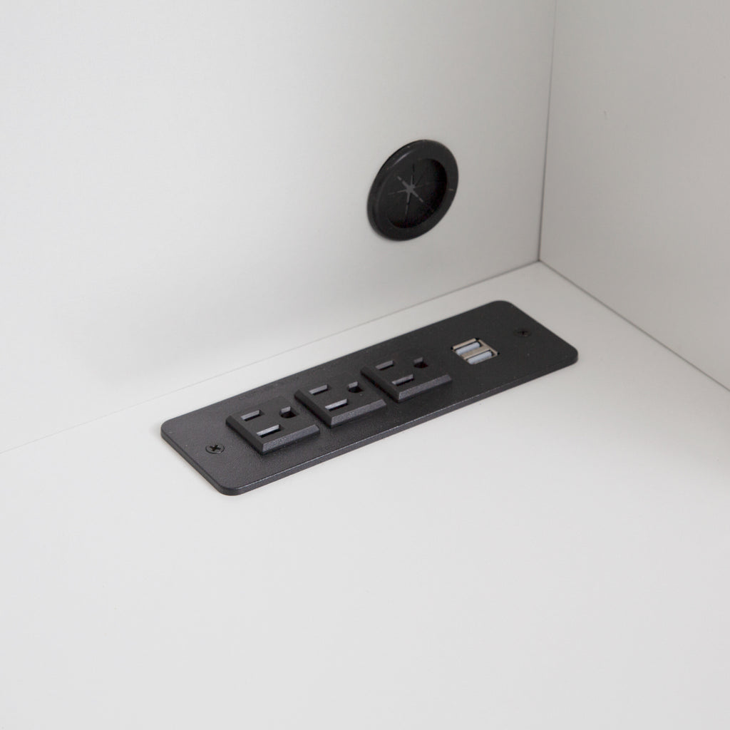 Computer Desk With Hutch & Bookshelf,Wood Executive Desk Teens Student Desk Writing Laptop Home Office Desk With Drawers,3 AC Outlets And 2 USB Charging Ports,Study Laptop Table For Home White